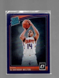 DE'ANTHONY MELTON 2018-19 PANINI DONRUSS OPTIC PURPLE PRIZM ROOKIE CARD #181