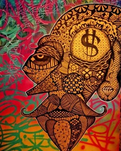 Huge 4x5ft Original Painting Graffiti Old School Pop Art Street
