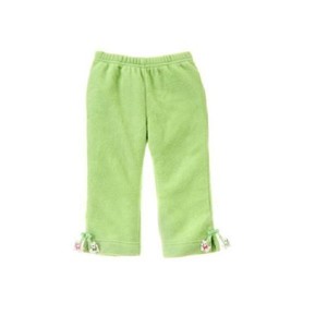 GYMBOREE CHEERY ALL THE WAY LT GREEN DOG FLEECE PANTS 3 6 12 18 24 3T 5T NWT