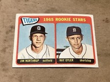 1965 Topps Baseball Card #259, Detroit Tigers Rookies, Northrup, Oyler - Near
