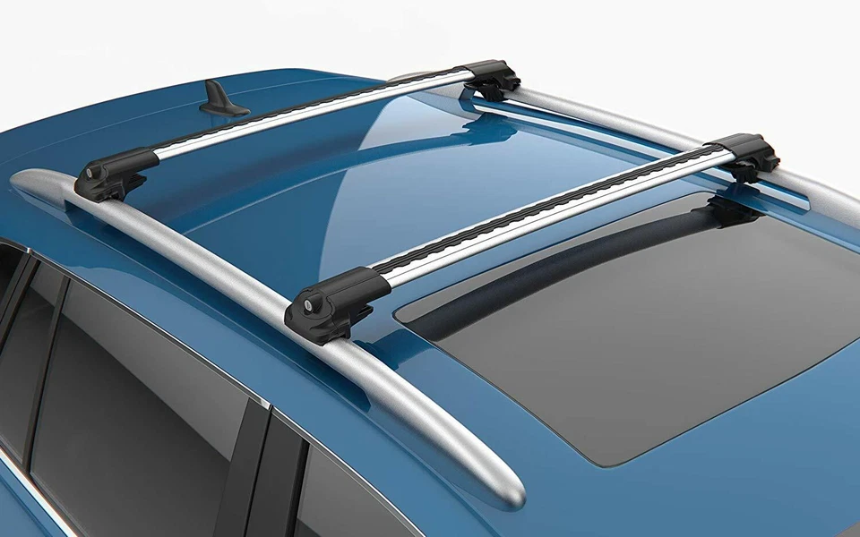 BARRA PORTAEQUIPAJES DE TECHO DE ALUMINIO BLOQUEABLE PARA AUDI A4 ALLROAD (2013-2016) Foto 3 de 4