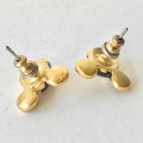 Vintage Disney Mickey Mouse Earrings Disneyana Gold Plated Posts 1980's - Picture 4 of 10