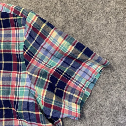 Ralph Lauren Shirt Mens L Multicolor Plaid Flesh Pony Short Sleeve - Picture 6 of 16