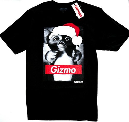 GIZMO XMAS T Shirt CHRISTMAS GREMLINS mens 100% Cotton Black UK Sizes M to XL - Picture 3 of 4