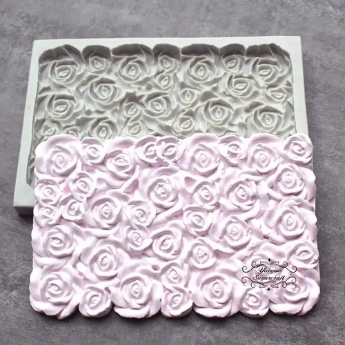 3D Embossed Flower Baroque Silicone Mold Flower Pattern Fondant Sugarcraft Mould - Picture 30 of 30