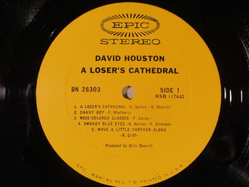 2 LP DAVID HOUSTON New Voice from Nashville ~ A Loser's Cathedral STEREO EPIC US - Picture 10 of 10