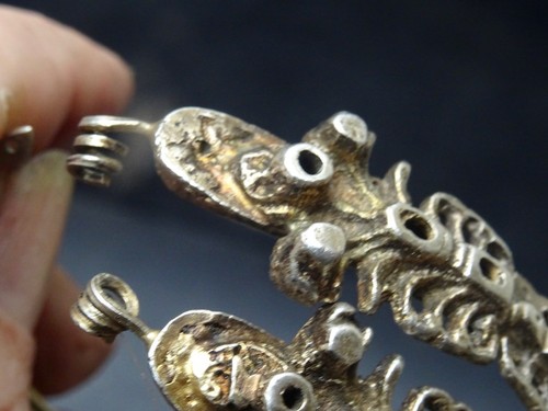 PAIR OF VERMEIL EARRINGS TUNISIA BERBER MAGHREB PROVENANCE - Picture 10 of 12