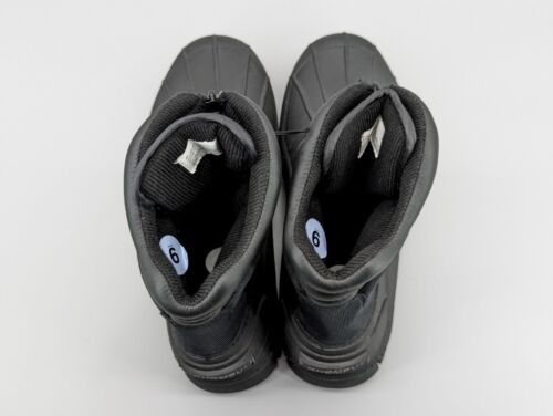 Khombu Herren Gletscher Nylon wasserdicht Reißverschluss Winter Ente Stiefel schwarz Größe 9M - Bild 13 von 14