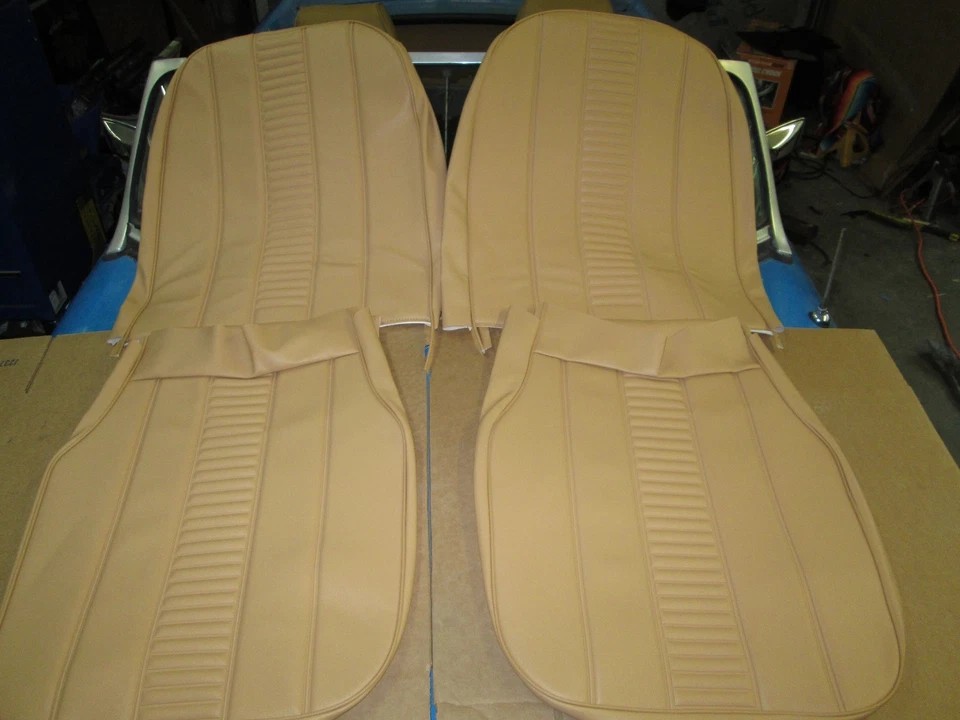 Nuevo juego de tapicería de fundas de asiento con reposacabezas MG Midget 1970-79 hecho en galleta del Reino Unido Foto 2 de 4