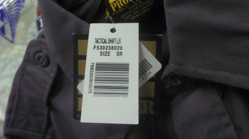 PROPPER GREY POLYESTER LONG SLEEVE SECURITY PUBLIC SAFETY SHIRT SMALL REGULAR - Picture 2 of 3