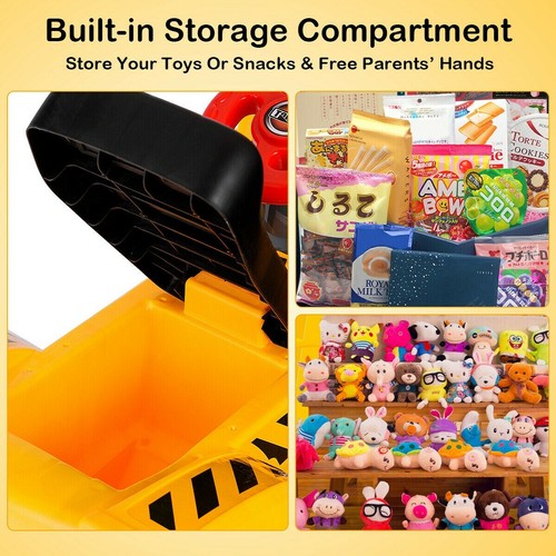 Kids Ride On Car Truck Construction Digger Excavator Helmet Outdoor Toy Toddler - Picture 10 of 11
