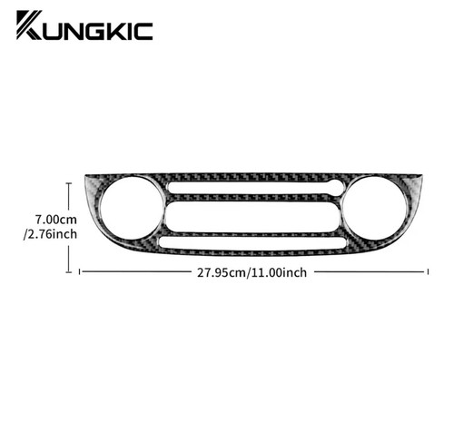 Consola central de fibra de carbono Fiat 500 Abarth 595 panel de radio moldura envolvente - Imagen 2 de 5