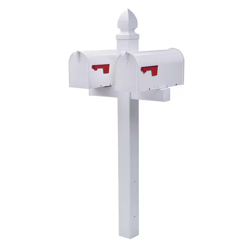 Whitley Plastic, Crossarm, Convertible Mailbox Post, White - Picture 7 of 12