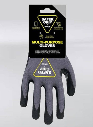 Guantes recubiertos de nitrilo con pantalla táctil (paquete de 2) - agarre más seguro de OPNBar - Imagen 2 de 7