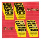 Posted Private Property No Trespassing Sign for Outdoors - 20 Signs, 11" x 11"