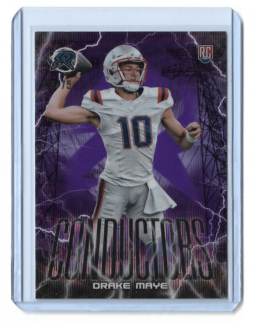 2024 Topps Resurgence - Drake Maye Conductors Purple Surge Refractor 25/75 #C-7