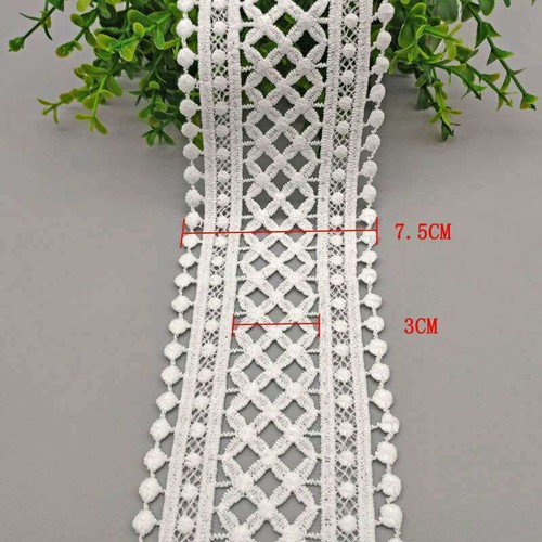 Crocheted Lace Embroidery Dress Clothes Sewing Edging Trimming Fabric Trim Craft - Picture 5 of 9