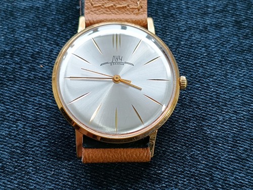 LUCH USSR Vintage AU CCCР ultra slim watch Gold Plated Men's DressStyl - Picture 24 of 24