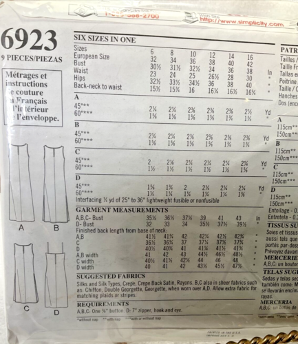 New Look Sewing Pattern 6923 Overlay Dress Strap SunDress Sizes 6-16 - Picture 4 of 5