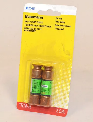 *2 Pack* Eaton Bussmann Heavy Duty, Time Delay, Dual Element Fuse *New* FRN-R-20