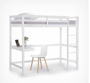 Study Bunk Bed Pine White Desk Bunk Bed Loft Kids Donco Loft