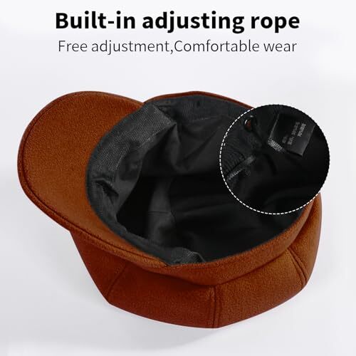 Beret Hats for Women Newsboy Hats Polyester Newsboy Cap Classic Autumn Caramel - Picture 3 of 6