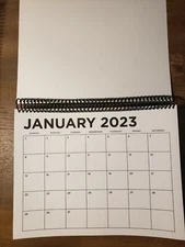 2026 Premade 8.5x11 Unaltered  Landscape Blank Scrapbook Calendar