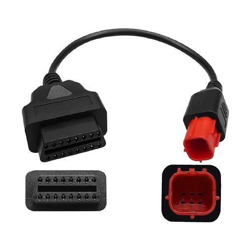 OBD Adapter Euro5 for Motorcycle 6 Pin to OBD2 (K-Line + CAN-Bus) Diagnose Cable - Picture 3 of 3