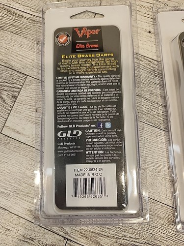 DOS JUEGOS de Dardos de Punta de Acero de Latón Elite Viper 24 Gramos - Imagen 8 de 13