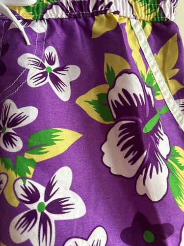 BILLABONG Girls Purple Floral Surf Shorts Drawstring Size L - Picture 3 of 8