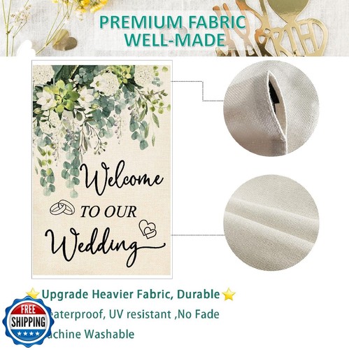 Baccessor Floral Wedding Garden Flag 12.5 x 18 Inch Double Sided Welcome to O - Bild 5 von 5