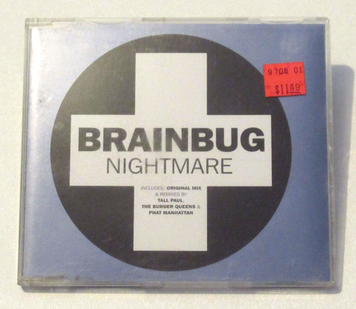 Brainbug Single Music CD Nightmare 1997 Dance Electronic 5 Mixes Made in England