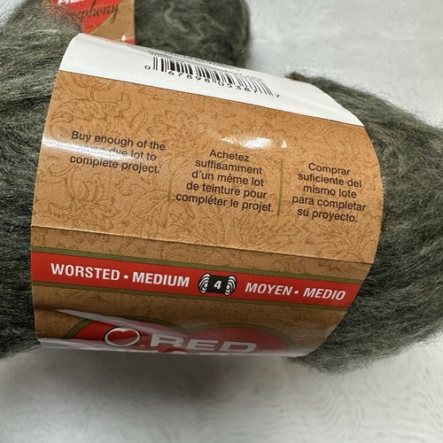 Menge 3 Red Heart Symphony Aran weiches Garn 100 % Acryl Wacholdergrün gleiche Farbe Posten - Bild 13 von 16
