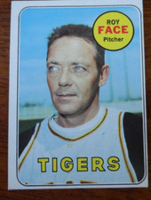 1969 TOPPS BASEBALL #207 ROY FACE DETROIT TIGERS EX-MT O-686