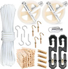 Clothes Line Outdoors, Clothes Line Pulley Kit Include 164Ft Polyester Ropes, Cl