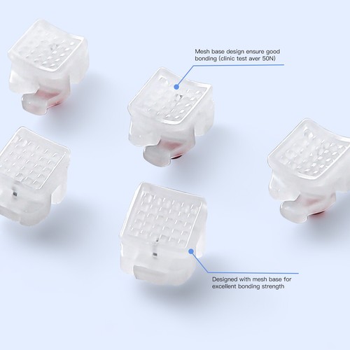 Dental Orthodontic Ceramic Brackets Braces Self-Ligating Roth/MBT.022 Hooks 345 - Picture 17 of 33