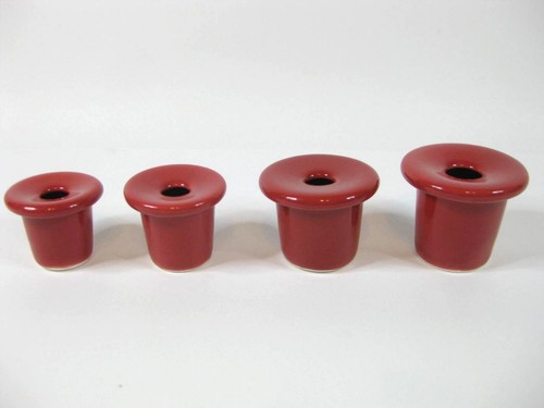 Set of 4 sizes BLACK ceramic porcelain school desk inkwells ink pot liner insert - Picture 8 of 15