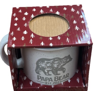 Papa Bear Est. 2023 Mug New In Box Dishwasher Microwave Safe