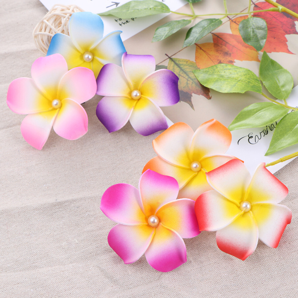 花飾り 20pcs hawaiian decorations flower hair clips hawaiian flowers for