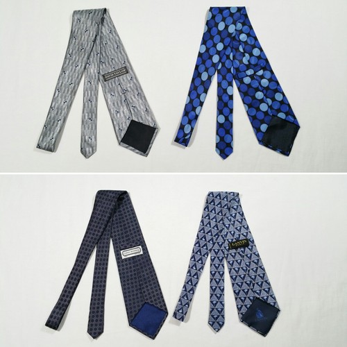 Lot of 8 Men Ties Lanvin Bolgheri Haggar L'Uomo David Taylor Carlos Devenezia - Picture 6 of 12