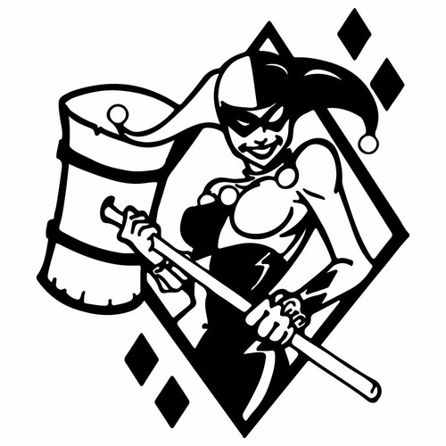 6.9" HARLEY QUINN DIAMOND Vinyl Decal Sticker Car Window Laptop DC Comics Joker - Picture 22 of 24