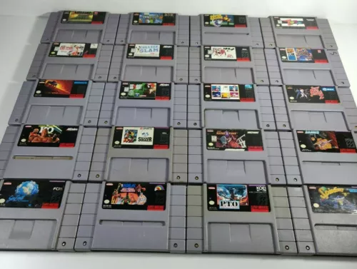 Nintendo SNES Games Cartridge Only U Pick Choose Fun Rare Action Shooter Family