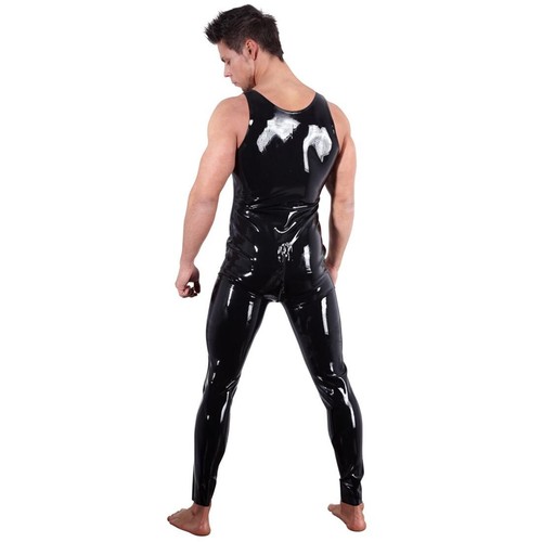 Latex Herren Overall M-2XL schwarz Body Einteiler Ganzanzug Fetisch BDSM "Harvey - Bild 3 von 5
