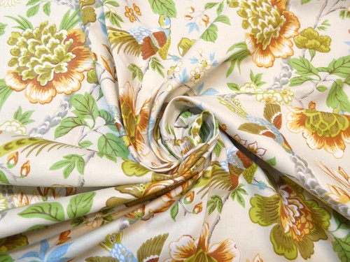 Vintage Vogel Blumen Jakobiner Gabrielle Cie Stoff - Bild 11 von 13