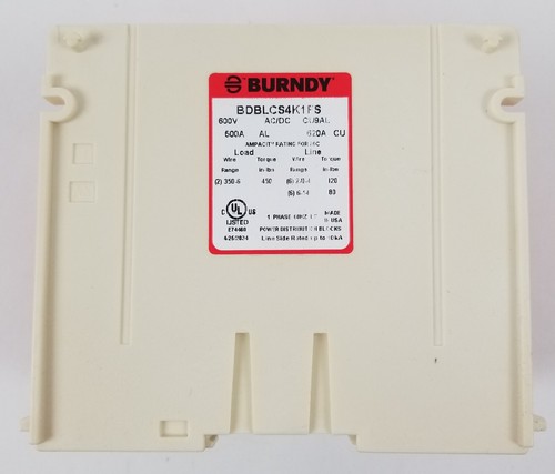 Burndy BDBLCS4K1FS 1-Pole Flex Rated Finger-Safe Power Distribution Block NEW - Picture 4 of 10