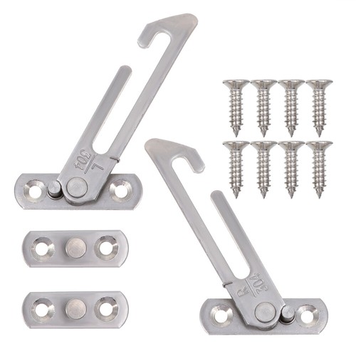 1 Set Stainless Steel Casement Window Stopper Wind Bracing Sliding Window Hook - Picture 4 of 12