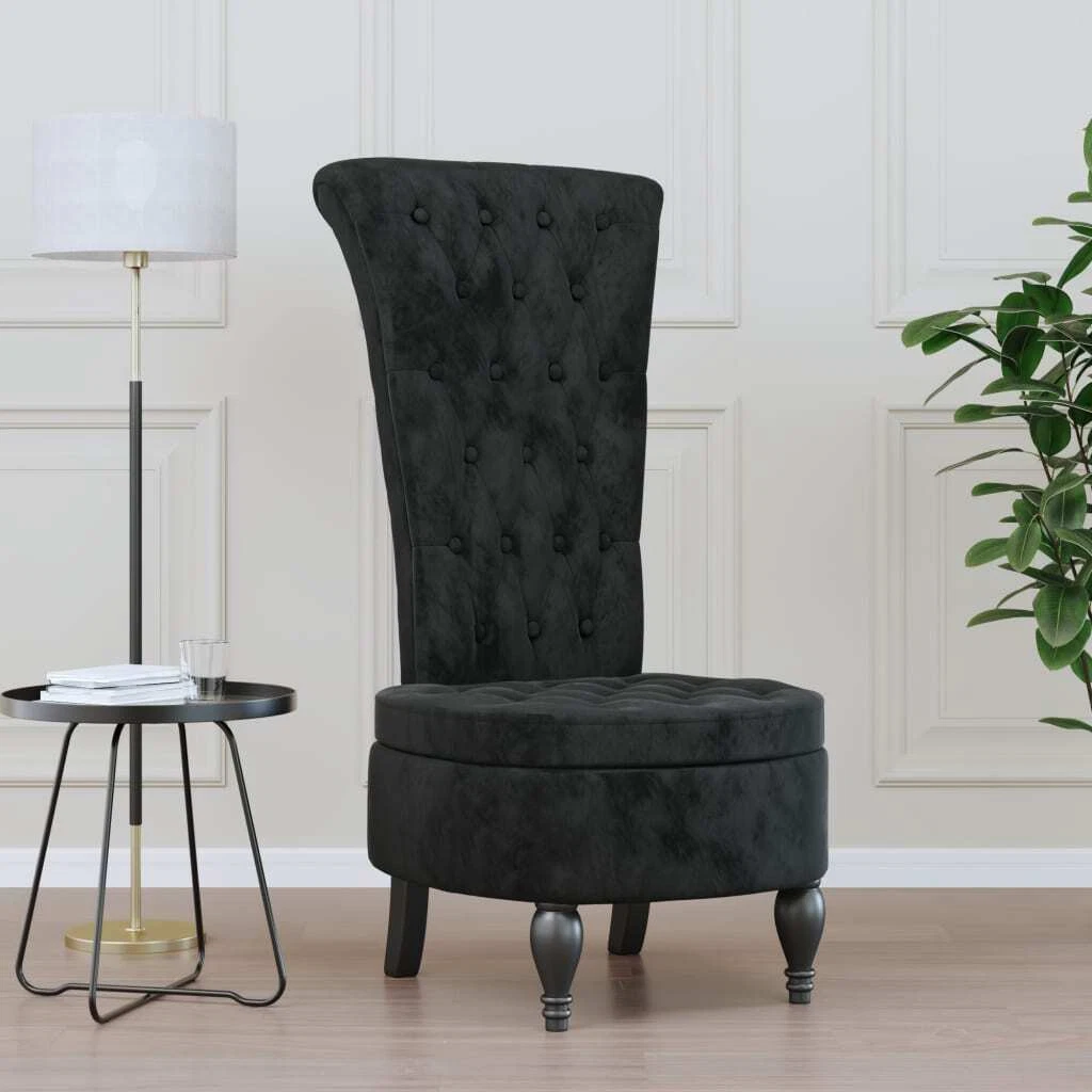 Black high back accent chair deals