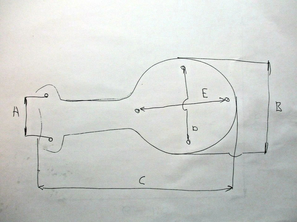 Ceiling Fan Paddle Bracket Arm Repair Bright Shiny Brass 3" Width See Sketch 1 - Image 2 of 4