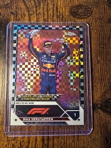 Topps Chrome F1 2023 Max Verstappen Portrait Red Bull Checker Flag #151
