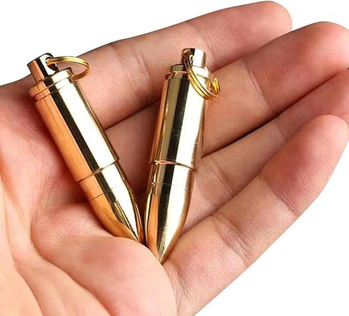 Collana uomo acciaio inox aperta argento pendente proiettile portapillole portapillole gioielli - Foto 24 di 30